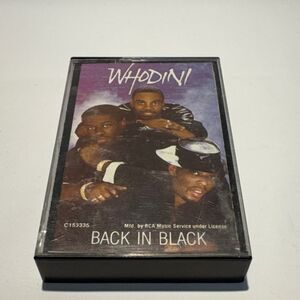 Whodini Back in Black Cassette Tape